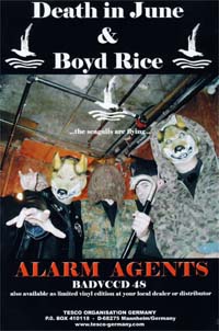 Death In June & Boyd Rice Alarm Agents - Promo CARD 140362